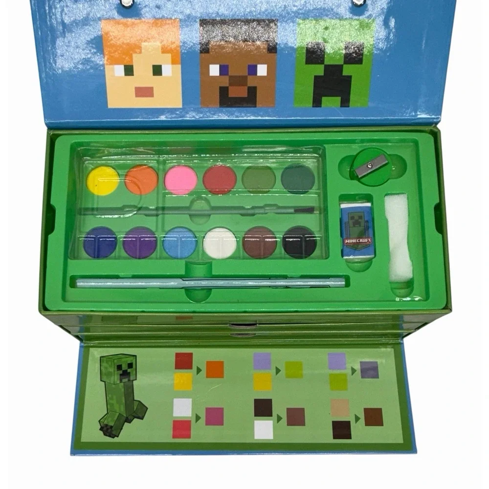 Minecraft Art Set For Kids, Coloring And Drawing Kit With Over 40 Art Supplies